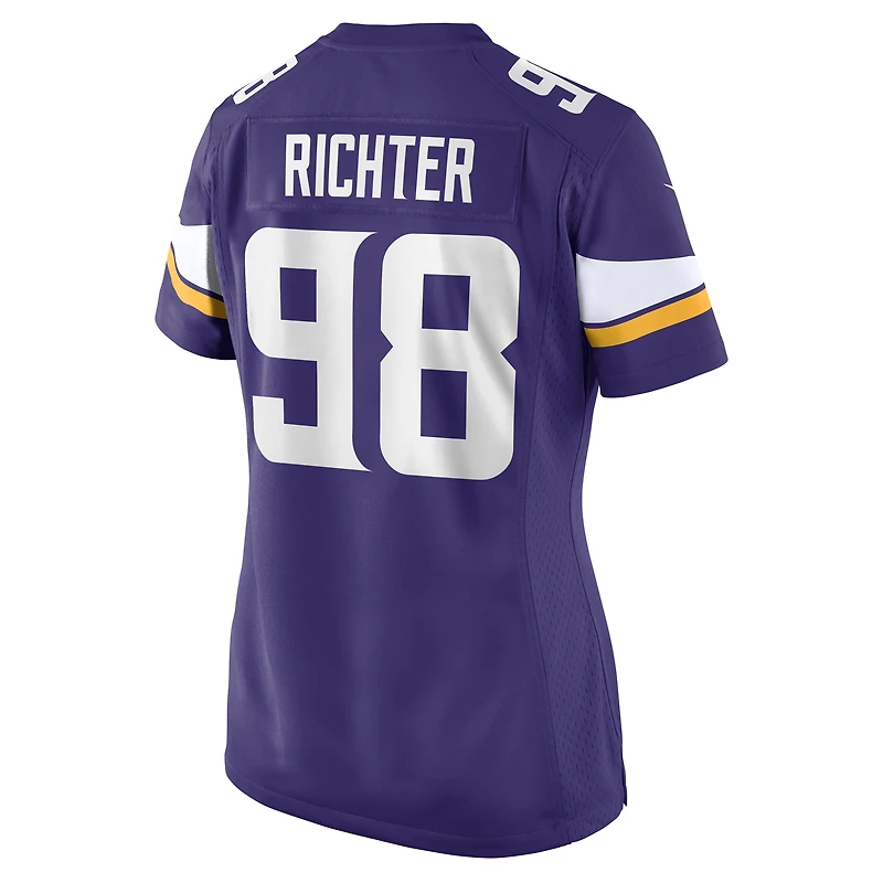 Maillot Nike Bo Richter violet pour femme des Vikings du Minnesota