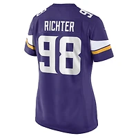 Maillot Nike Bo Richter violet pour femme des Vikings du Minnesota