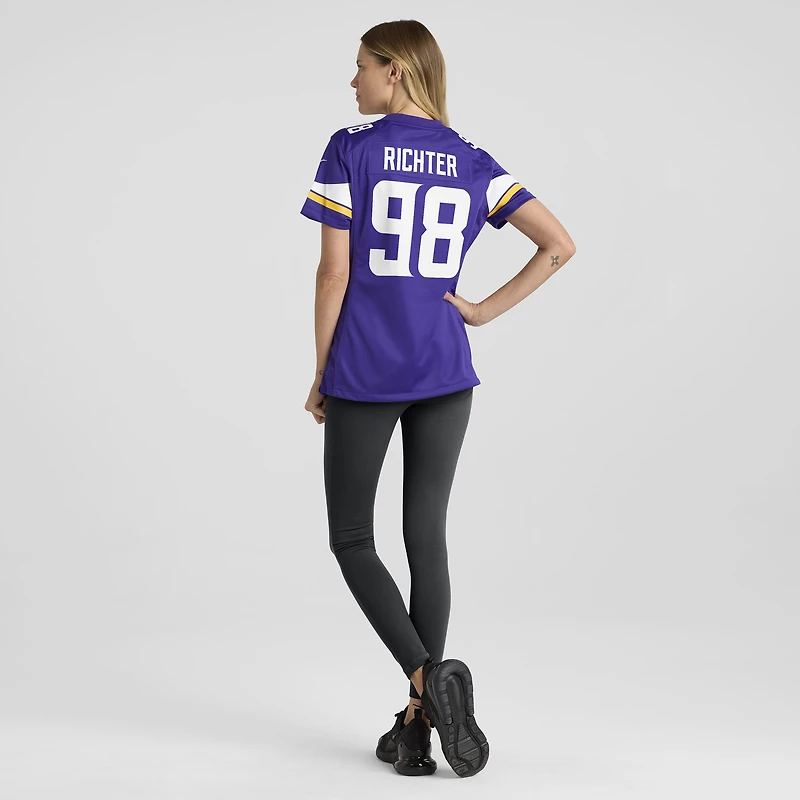 Maillot Nike Bo Richter violet pour femme des Vikings du Minnesota