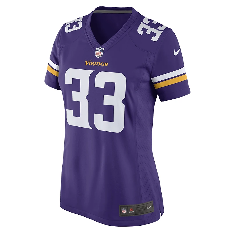 Maillot de match joueur Nike Brian Asamoah violet des Vikings du Minnesota pour femme