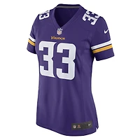 Maillot de match joueur Nike Brian Asamoah violet des Vikings du Minnesota pour femme