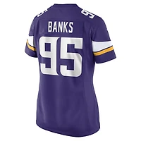 Women's Nike Caleb Banks  Purple Minnesota Vikings Team Game Jersey