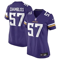 Maillot Nike Chaz Chambliss violet pour femme des Vikings du Minnesota