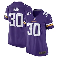 Maillot de match Nike C.J. Ham violet des Vikings du Minnesota pour femme