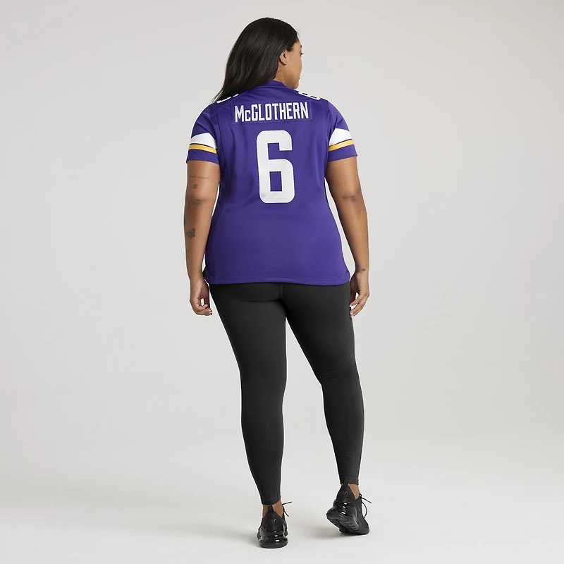 Maillot Nike Dwight McGlothern violet pour femme des Vikings du Minnesota