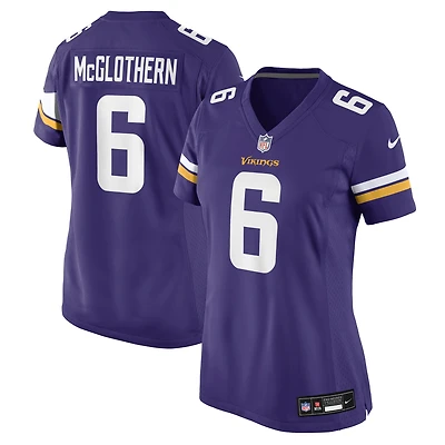 Maillot Nike Dwight McGlothern violet pour femme des Vikings du Minnesota