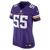 Maillot Nike Eric Wilson violet pour femme des Vikings du Minnesota