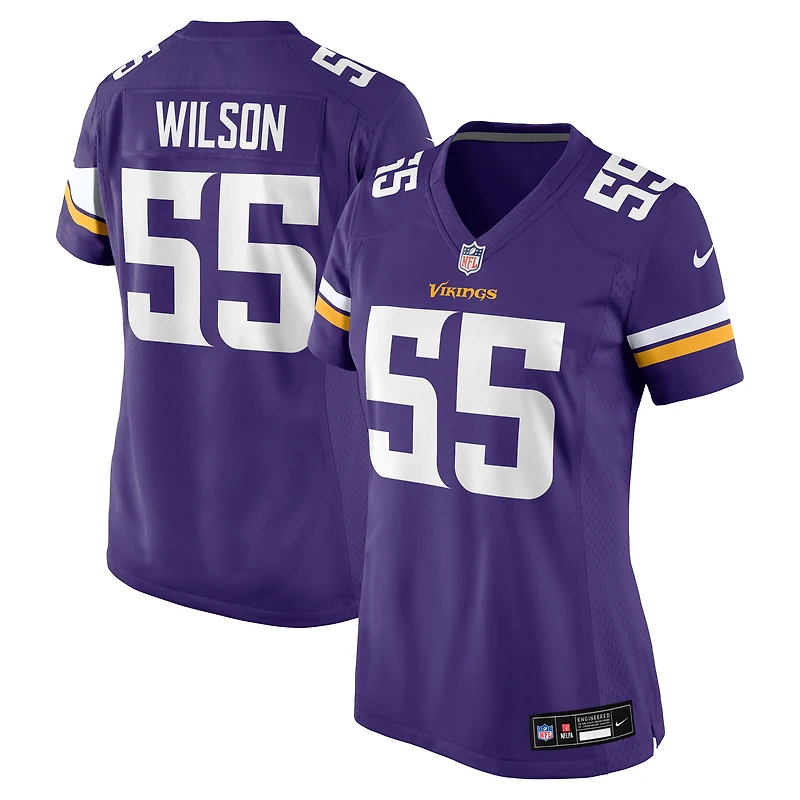 Maillot Nike Eric Wilson violet pour femme des Vikings du Minnesota
