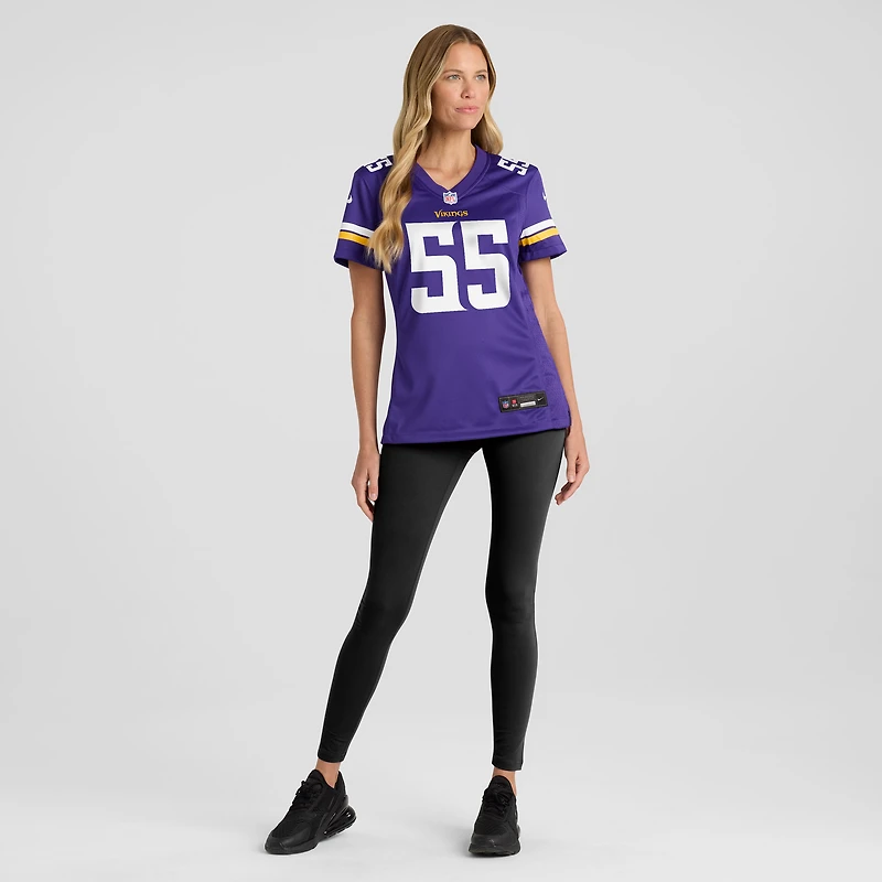 Women's Nike Jack Del Rio Purple Minnesota Vikings Game Retired Player Jersey