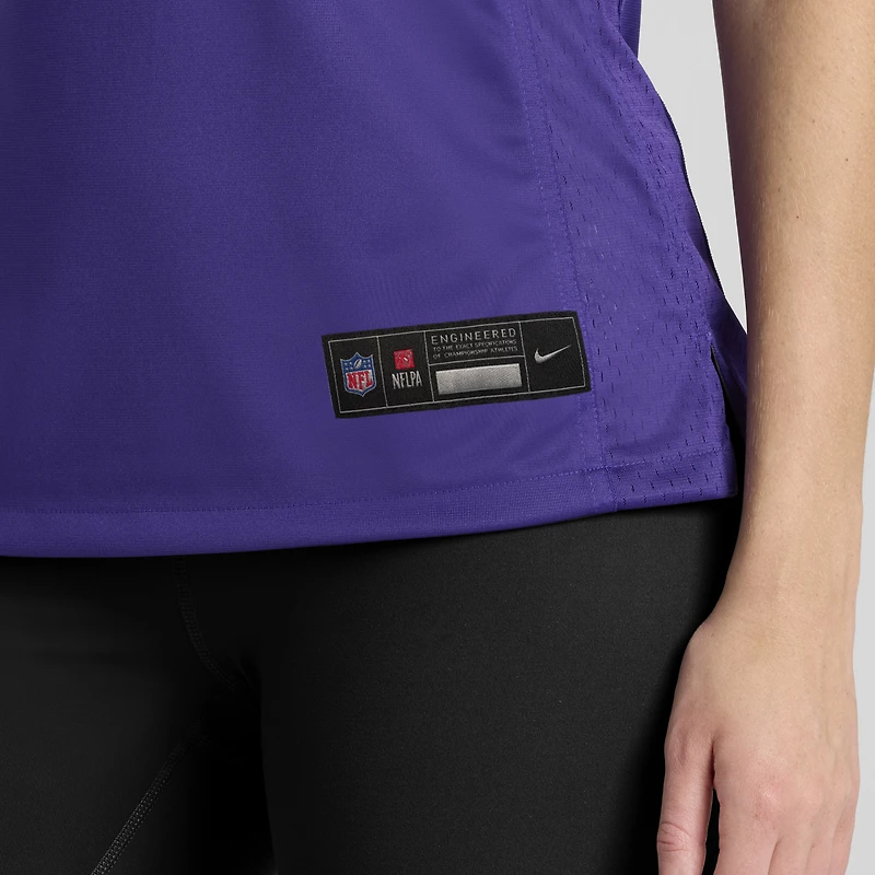 Maillot de joueur retraité Nike Jack Del Rio violet des Minnesota Vikings pour femme