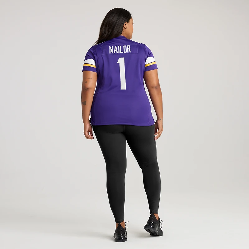 Women's Nike Jalen Nailor  Purple Minnesota Vikings Team Game Jersey