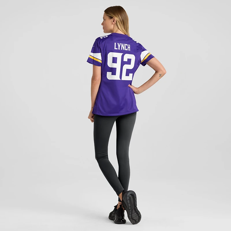 Women's Nike James Lynch Purple Minnesota Vikings Game Player Jersey