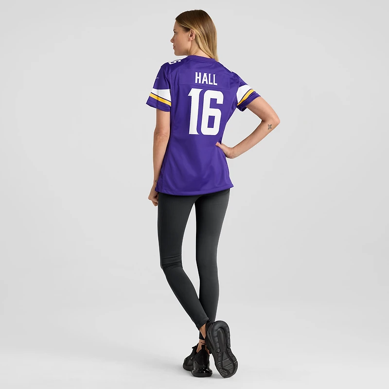Maillot de match Nike Jaren Hall violet des Vikings du Minnesota pour femme