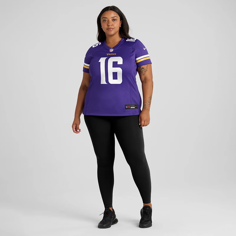 Maillot de match Nike Jaren Hall violet des Vikings du Minnesota pour femme