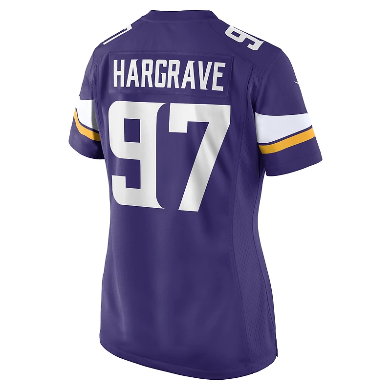 Women's Nike Javon Hargrave Purple Minnesota Vikings Team Game Jersey