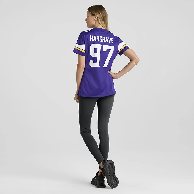Women's Nike Javon Hargrave Purple Minnesota Vikings Team Game Jersey