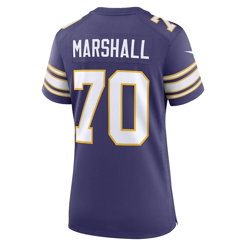 Women's Nike Jim Marshall Purple Minnesota Vikings Classic Retired Player Jersey