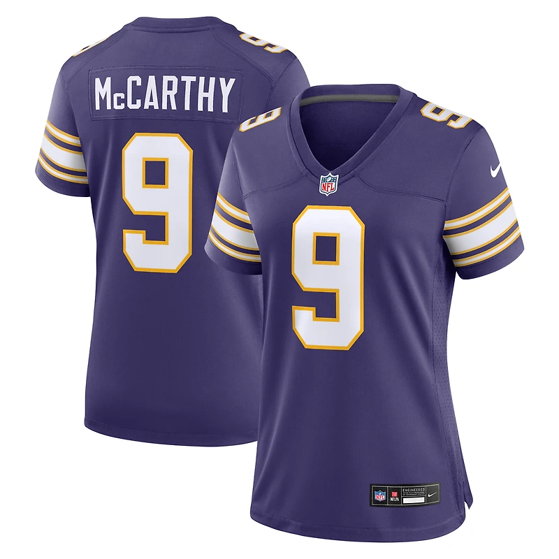 Women's Nike J.J. McCarthy Purple Minnesota Vikings 2nd Alternate Player Game Jersey