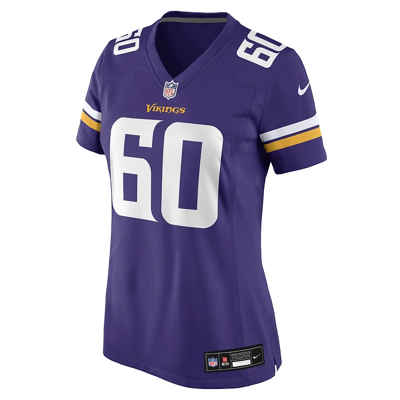 Women's Nike Joe Huber  Purple Minnesota Vikings Team Game Jersey