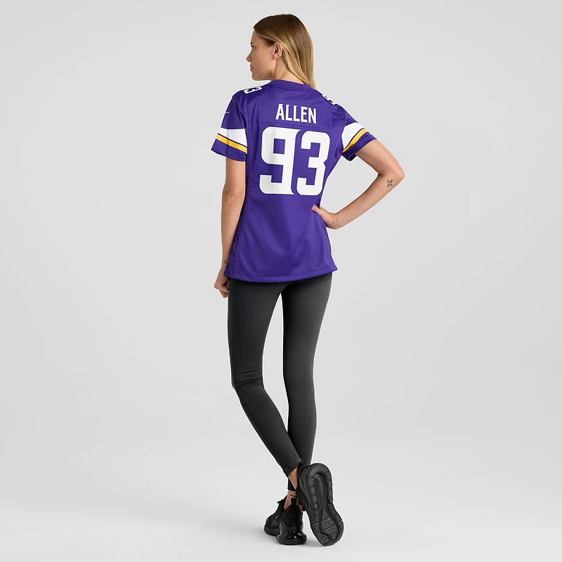 Maillot Nike Jonathan Allen violet pour femme des Vikings du Minnesota