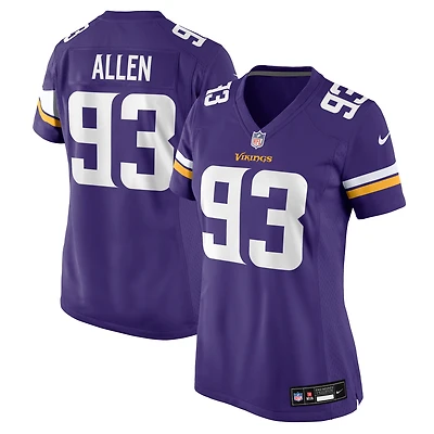 Maillot Nike Jonathan Allen violet pour femme des Vikings du Minnesota
