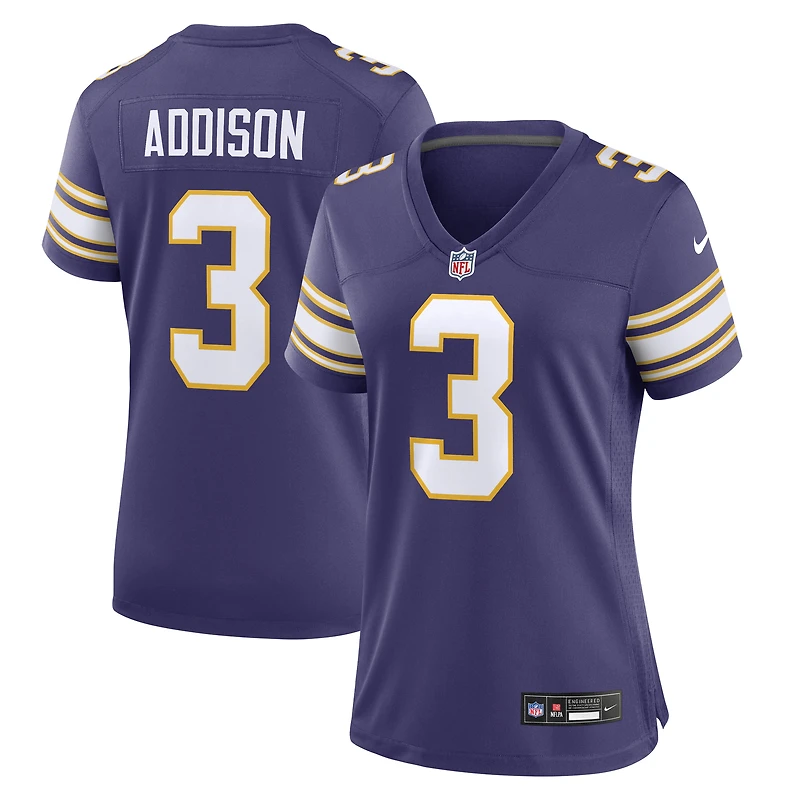 Women's Nike Jordan Addison Purple Minnesota Vikings Classic Player Game Jersey