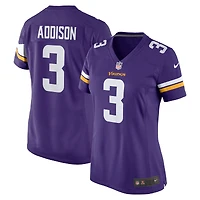 Maillot de match Nike Jordan Addison violet pour femme des Minnesota Vikings