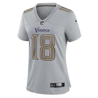 maillot Nike Justin Jefferson pour femme, gris, Minnesota Vikings Atmosphere Fashion Game,