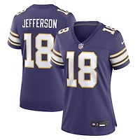 Maillot de joueur Nike Justin Jefferson violet Minnesota Vikings pour femme