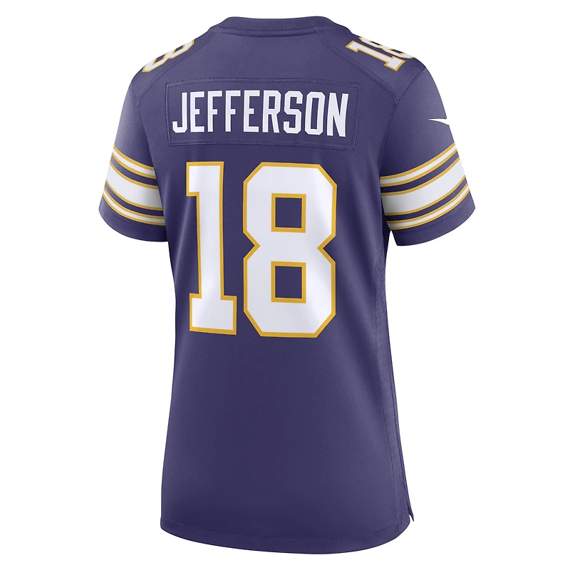 Maillot de joueur Nike Justin Jefferson violet Minnesota Vikings pour femme