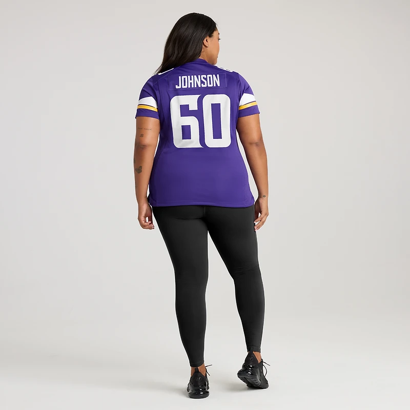 Women's Nike Marcellus Johnson  Purple Minnesota Vikings Team Game Jersey