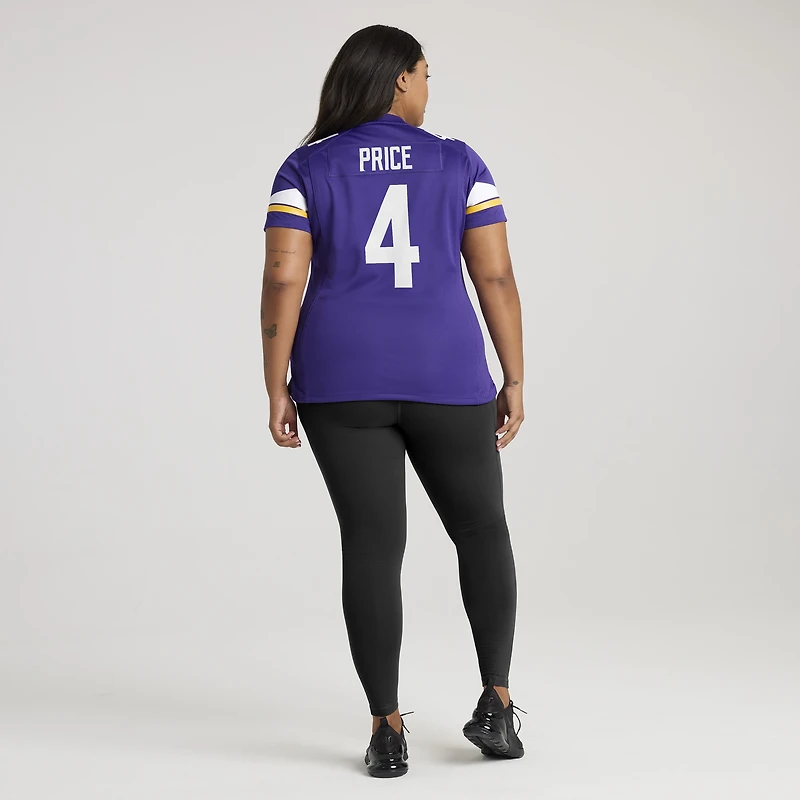 Women's Nike Myles Price  Purple Minnesota Vikings Team Game Jersey