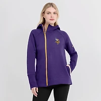 Women's Nike  Purple Minnesota Vikings Asymmetrical Raglan Full-Zip Hoodie