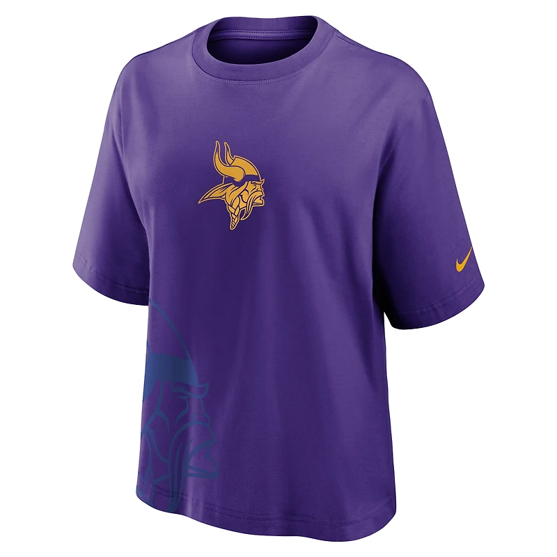 T-shirt carré Nike violet Minnesota Vikings pour femmes
