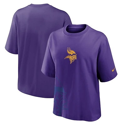T-shirt carré Nike violet Minnesota Vikings pour femmes