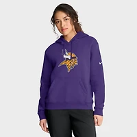 Sweat à capuche en polaire Nike violet Minnesota Vikings Club pour femme