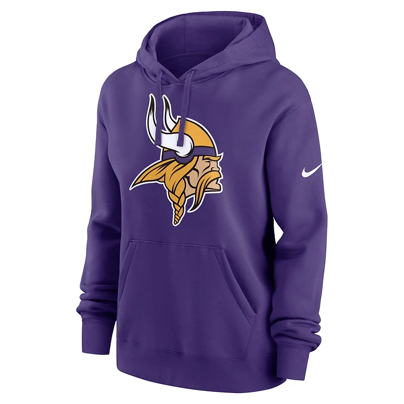 Women's Nike Purple Minnesota Vikings Club Fleece Pullover Hoodie