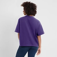 T-shirt Nike violet pour femme, coupe décontractée, motif Essential Script des Minnesota Vikings