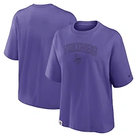 T-shirt Nike violet Glory Arch Boxy pour femme des Minnesota Vikings