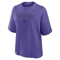 T-shirt Nike violet Glory Arch Boxy pour femme des Minnesota Vikings