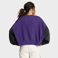 Sweat-shirt oversize violet à blocs de couleurs pour femme Nike Minnesota Vikings