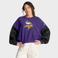 Sweat-shirt oversize violet à blocs de couleurs pour femme Nike Minnesota Vikings