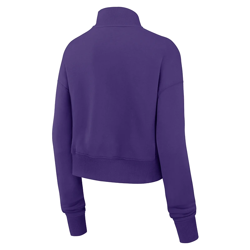 Sweat-shirt Nike violet à demi-zip pour femme des Minnesota Vikings Primetime Phoenix