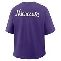 Women's Nike Purple Minnesota Vikings Rewind Pocket Boxy T-Shirt