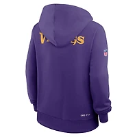 Women's Nike Purple Minnesota Vikings Sideline Standard Issue Initial Home Dri-FIT Hoodie