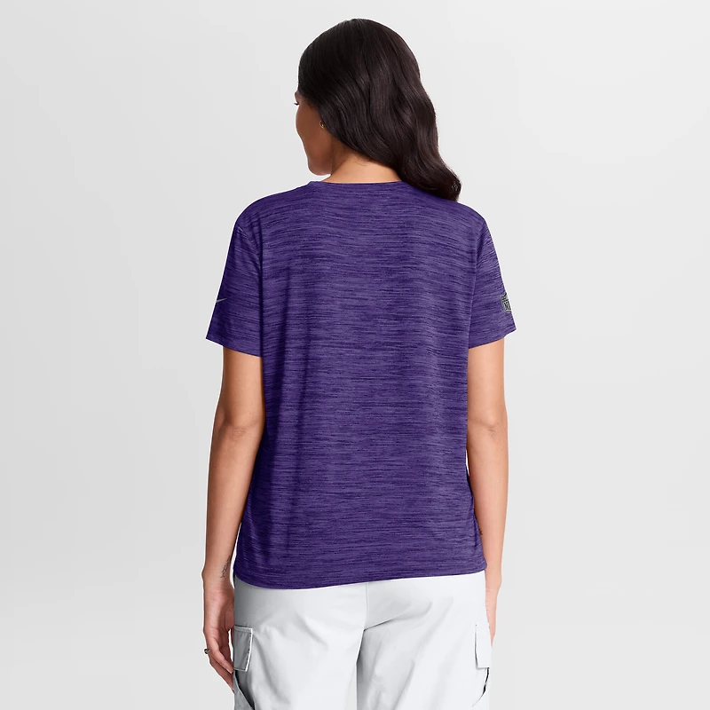 T-shirt Nike violet Minnesota Vikings Sideline Velocity Dri-FIT pour femme
