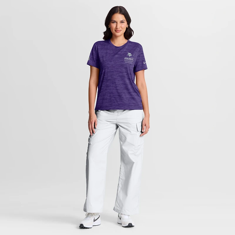 Women's Nike Purple Minnesota Vikings Sideline Velocity Dri-FIT T-Shirt