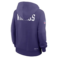 Sweat à capuche Nike violet Minnesota Vikings Throwback Sideline Standard Issue Dri-FIT pour femme
