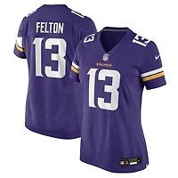 Maillot Nike Tai Felton violet pour femme des Vikings du Minnesota