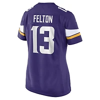 Maillot Nike Tai Felton violet pour femme des Vikings du Minnesota